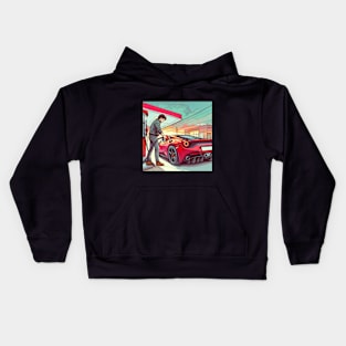 Red Ferrari Filling Up | Best Design | Car Lover Kids Hoodie